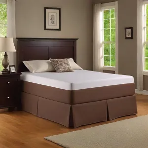 25 Inches Drop Bed Skirt Solid Chocolate Egyptian Cotton