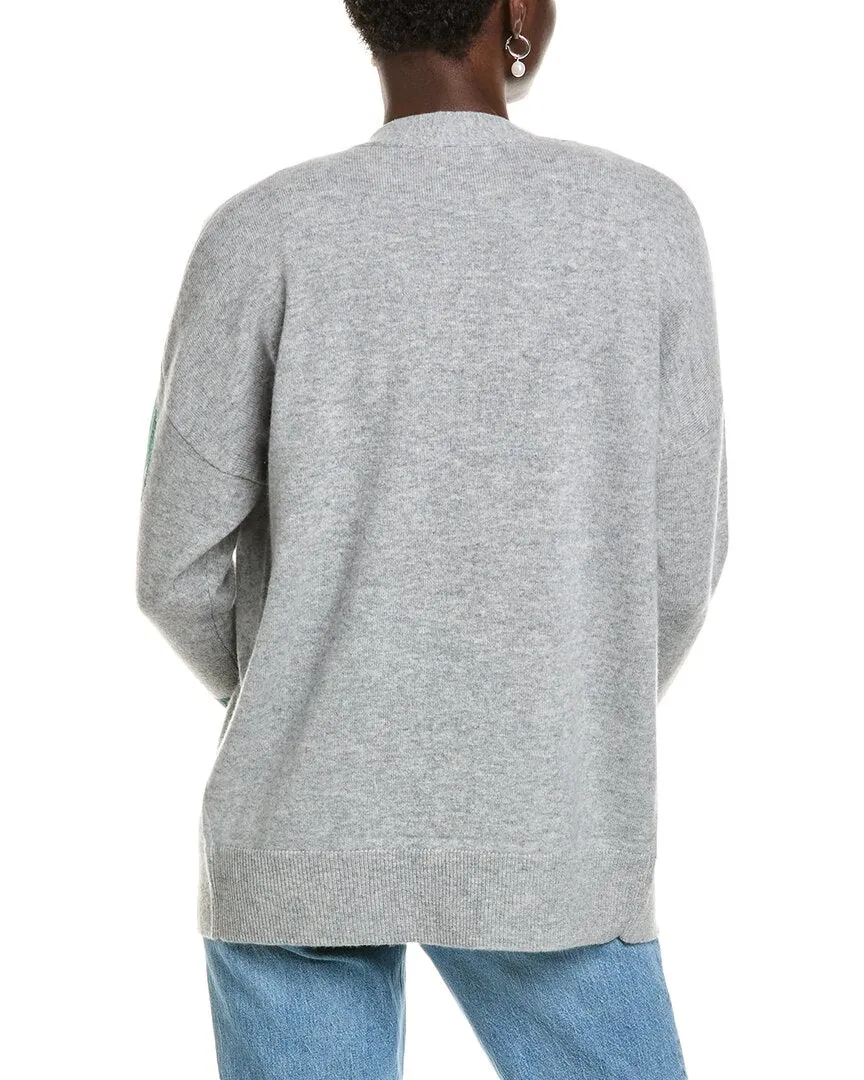 27 Miles Malibu womens  Skull Sleeve Cashmere Cardigan, xs, Grey