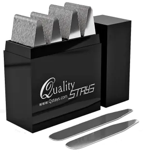 50 Metal Collar Stays in a Divided Box 24 - 2.2" & 26 - 2.5"