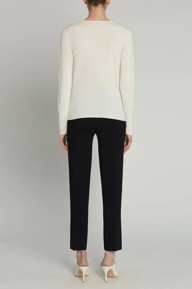 CASHMERE SHAPED V-NECK
