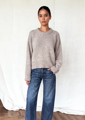 Cozy Alpaca Sweater in Fog Grey