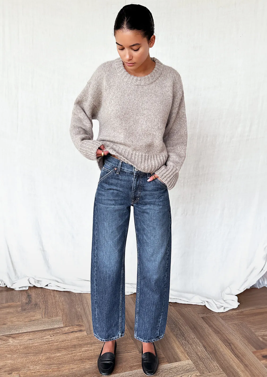 Cozy Alpaca Sweater in Fog Grey