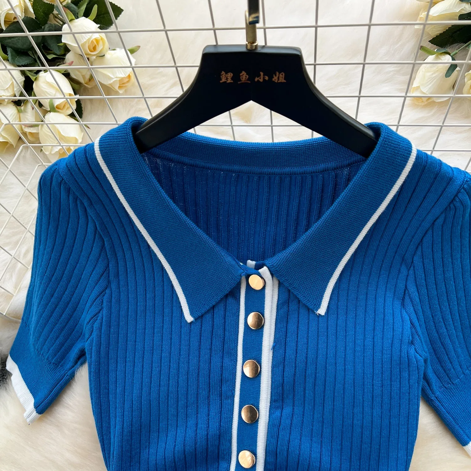 Delicate Color Blocking Knitted Dress