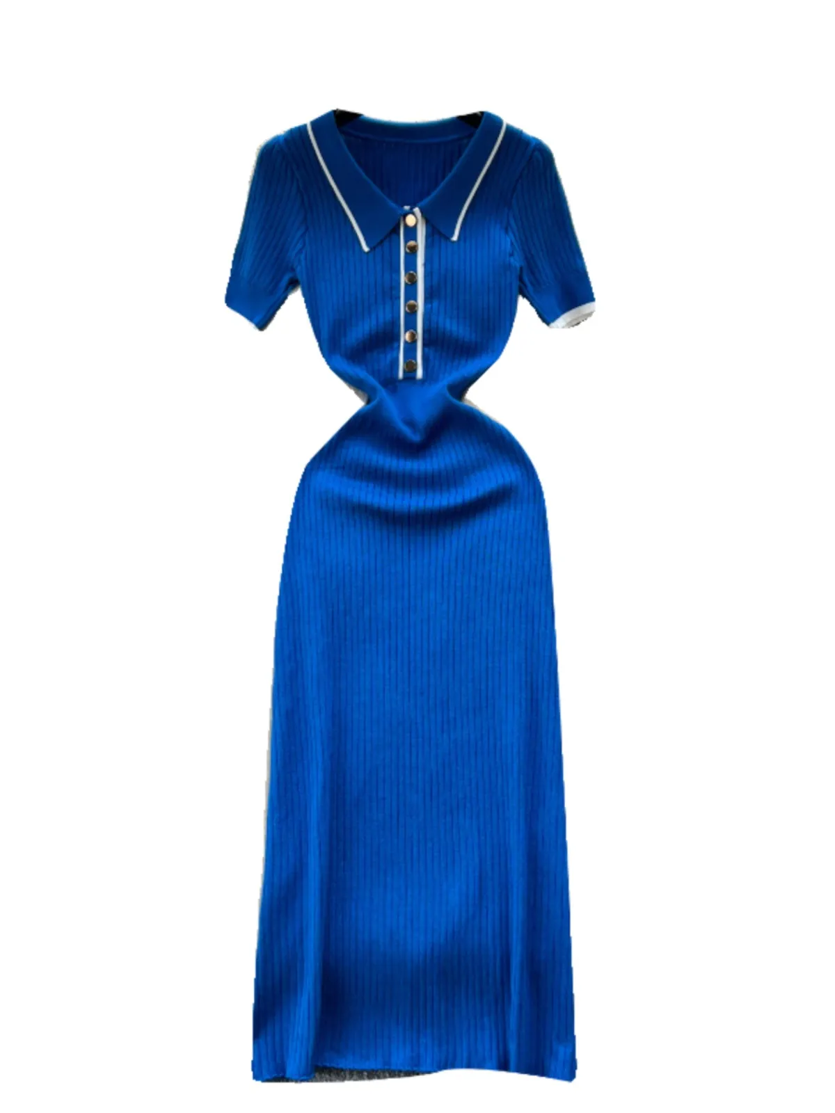 Delicate Color Blocking Knitted Dress