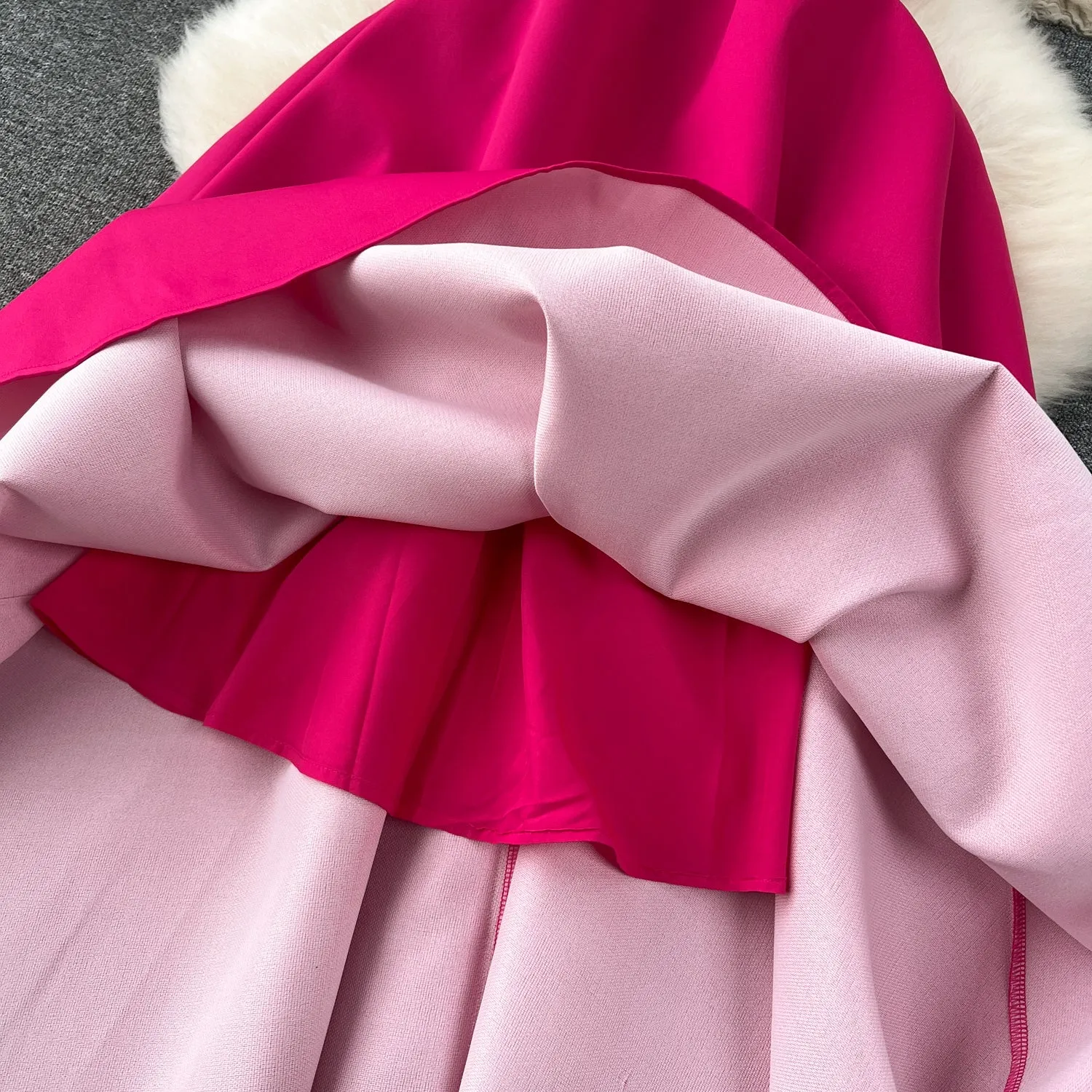 Delicate Pleated Bow Slip Dress