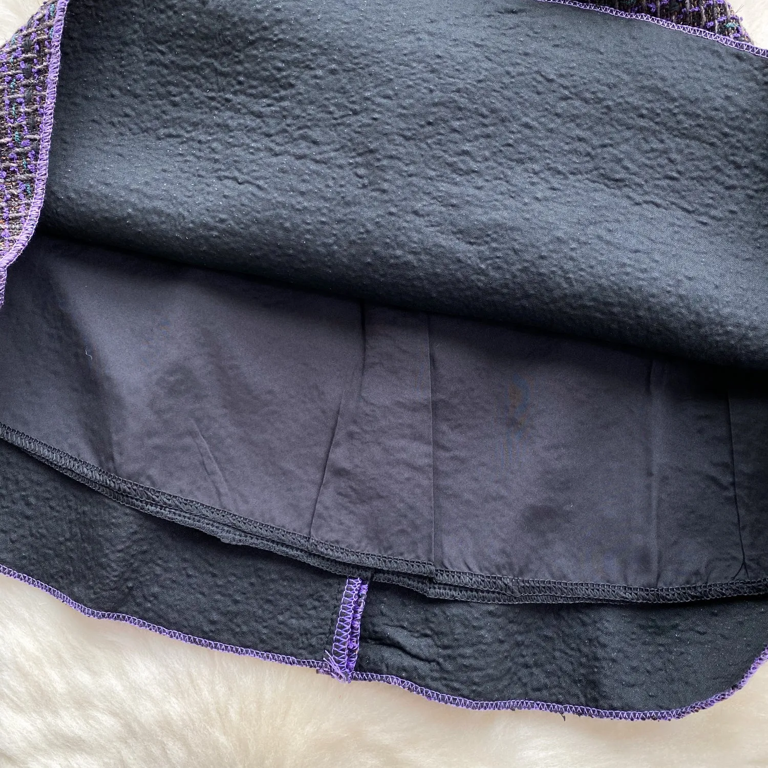 Delicate Puffy Sleeve Purple Ruffled Dress
