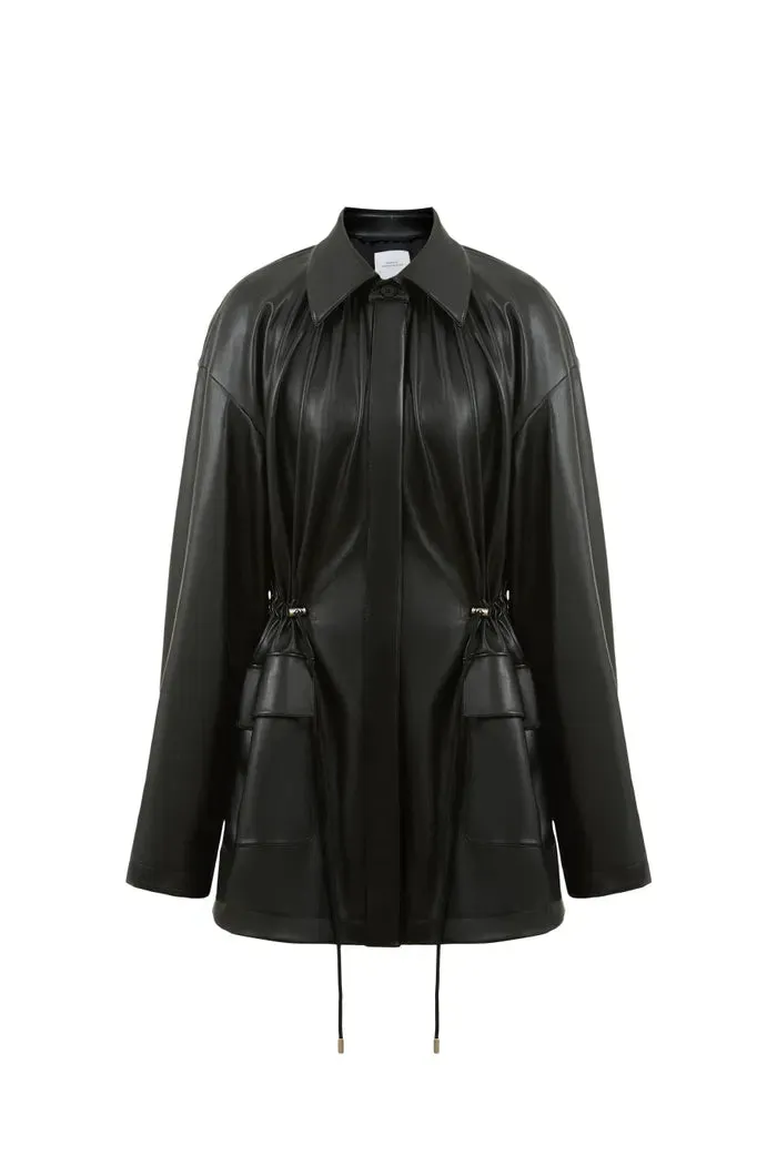Field Oversized Shirt in Vegan Leather