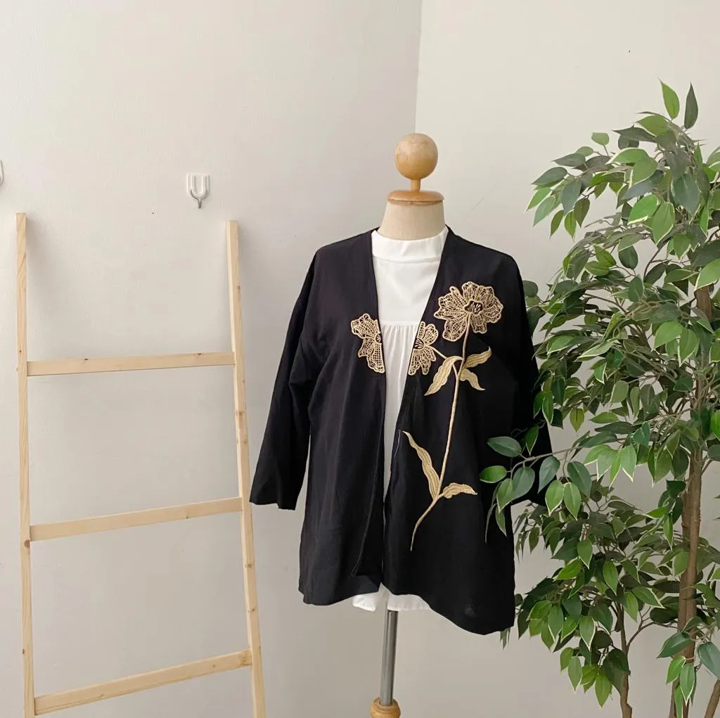 Floral Linen Cardigan