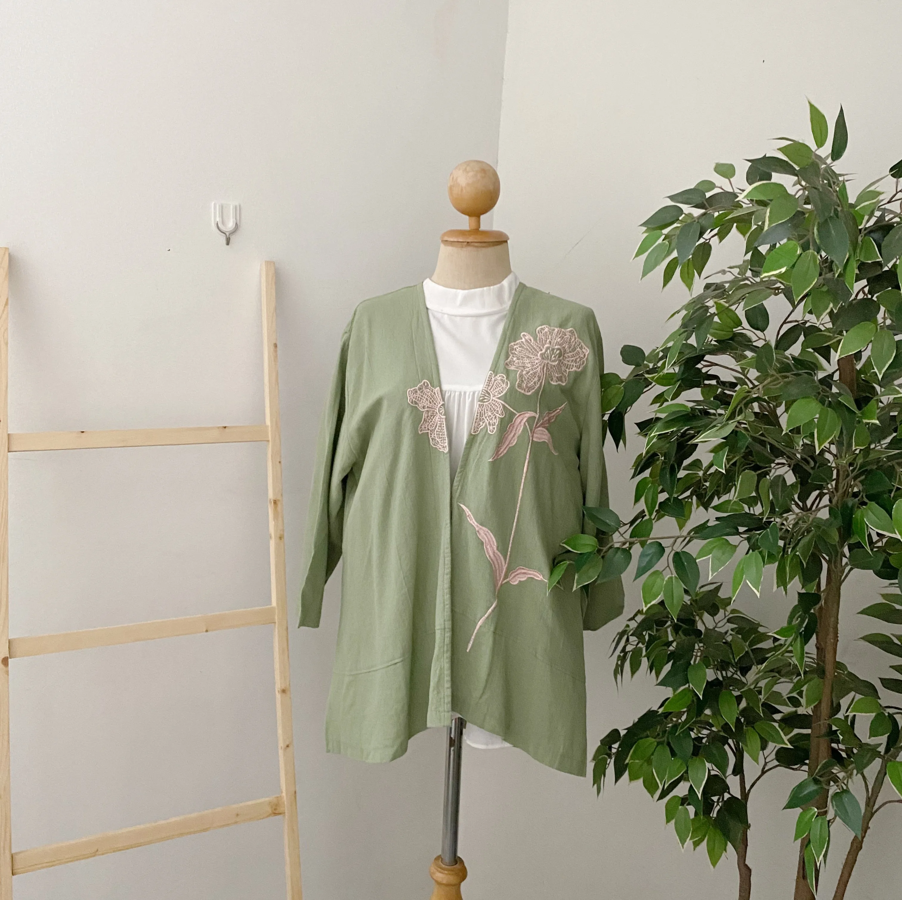 Floral Linen Cardigan
