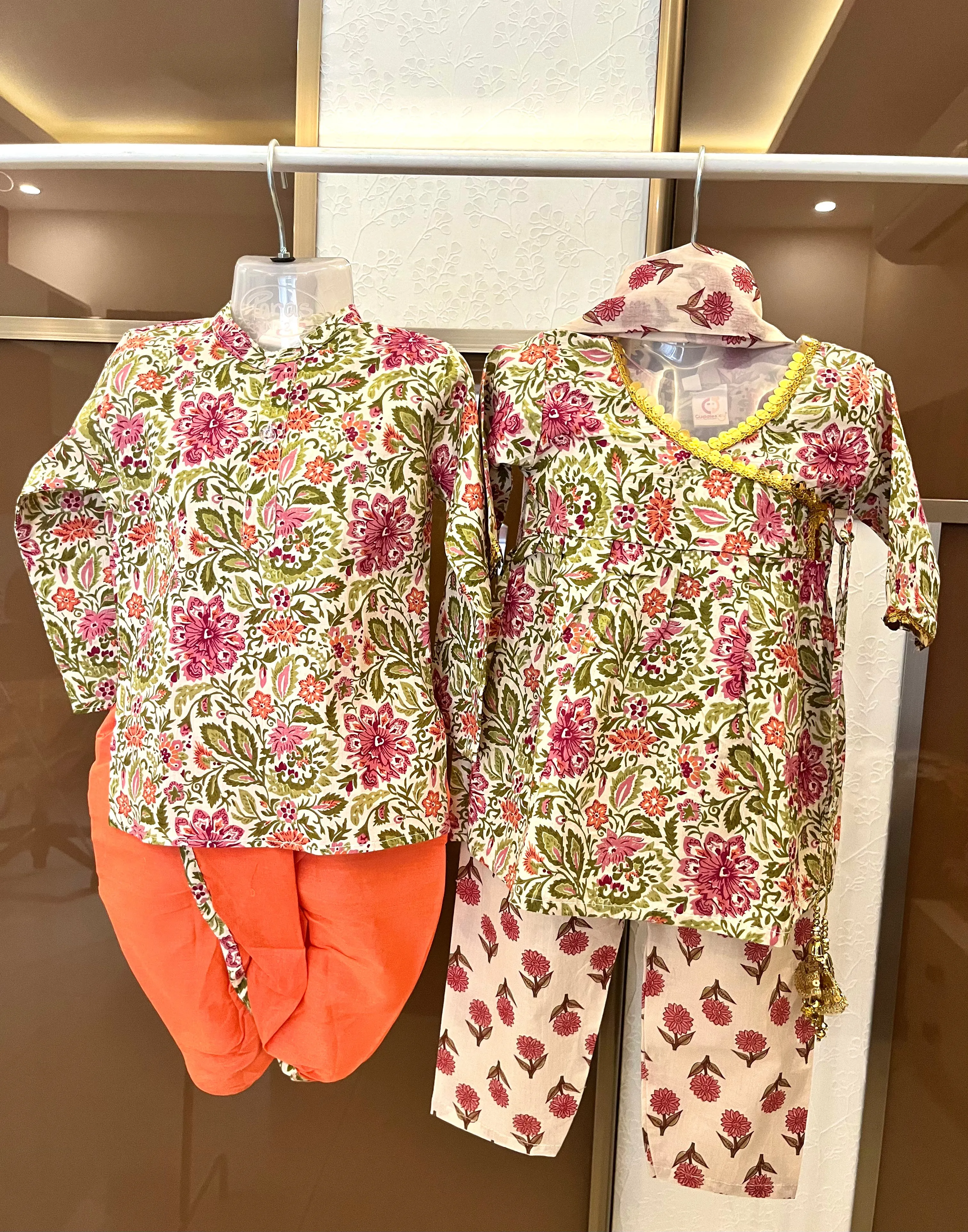 Glam Floral Kurta Dhoti