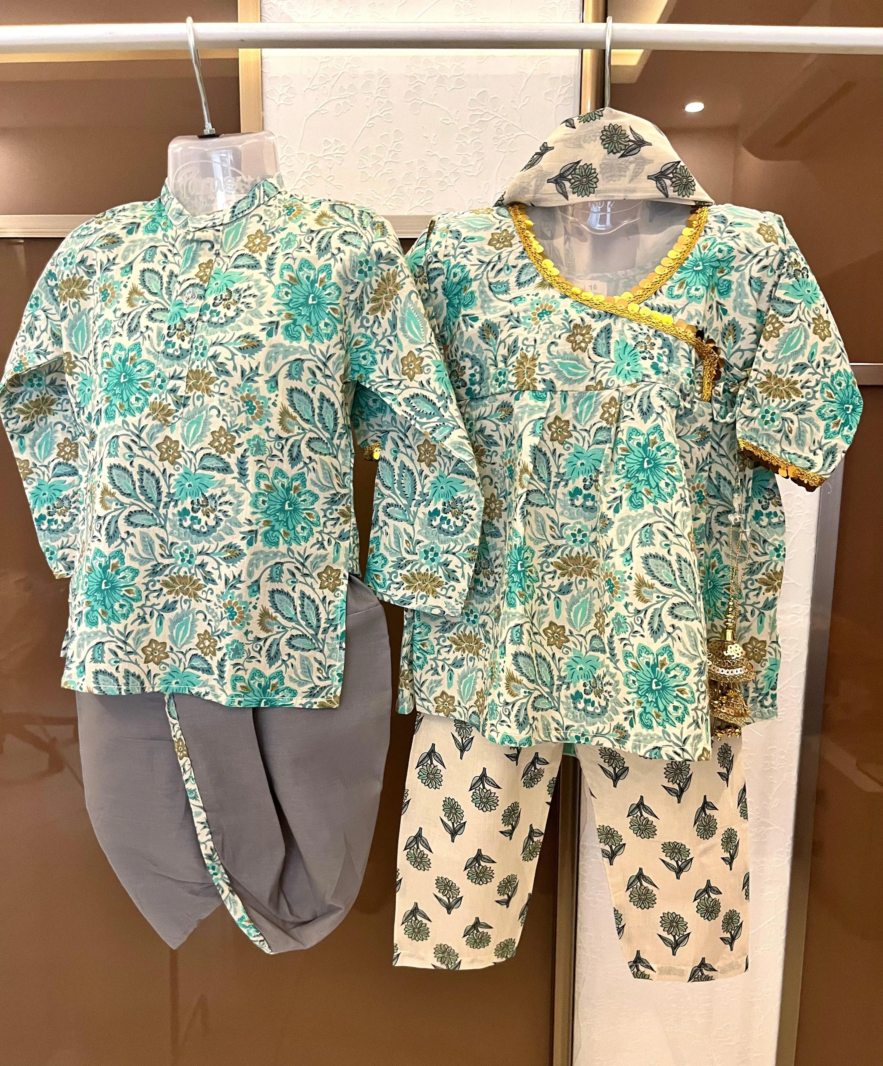 Glam Floral Kurta Dhoti