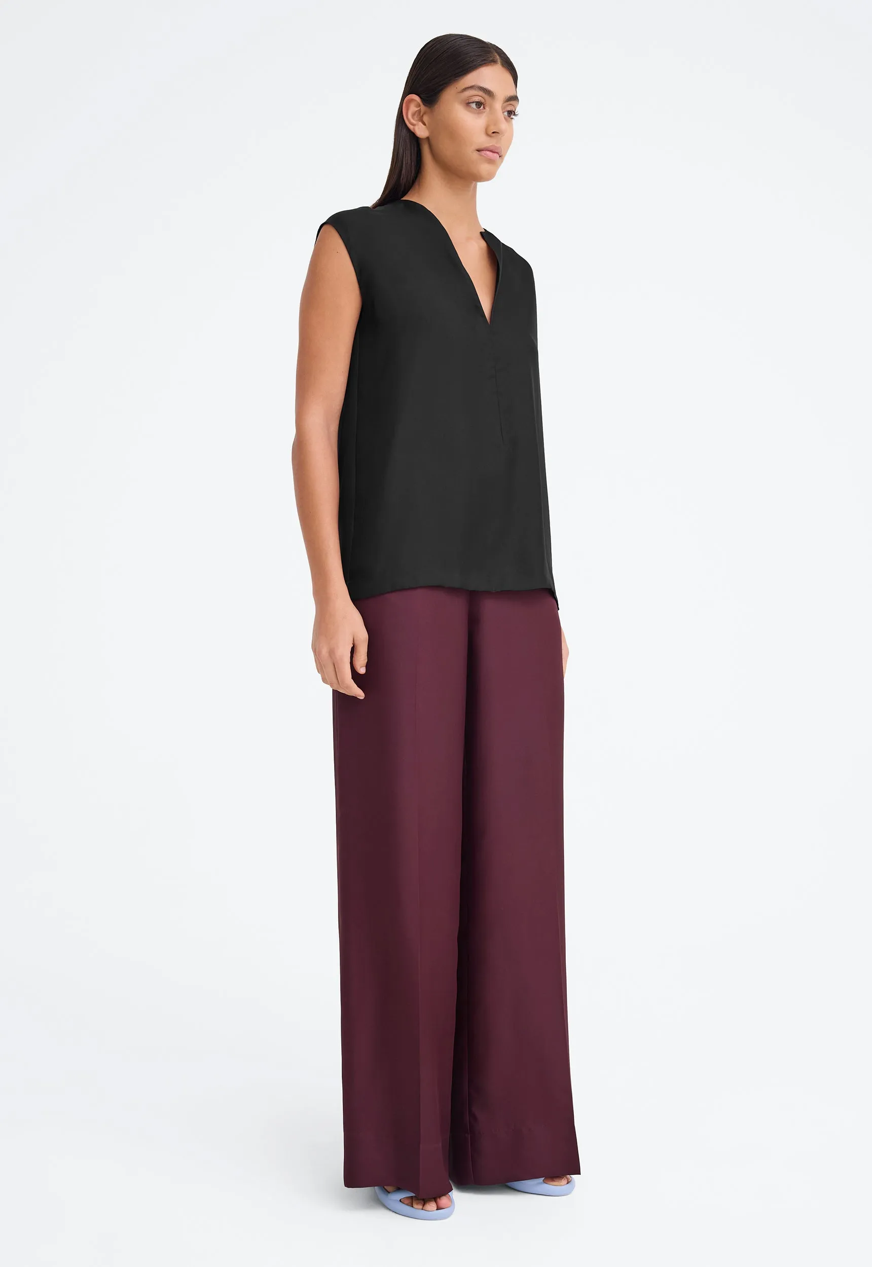 Hasting  Silk Top - Black