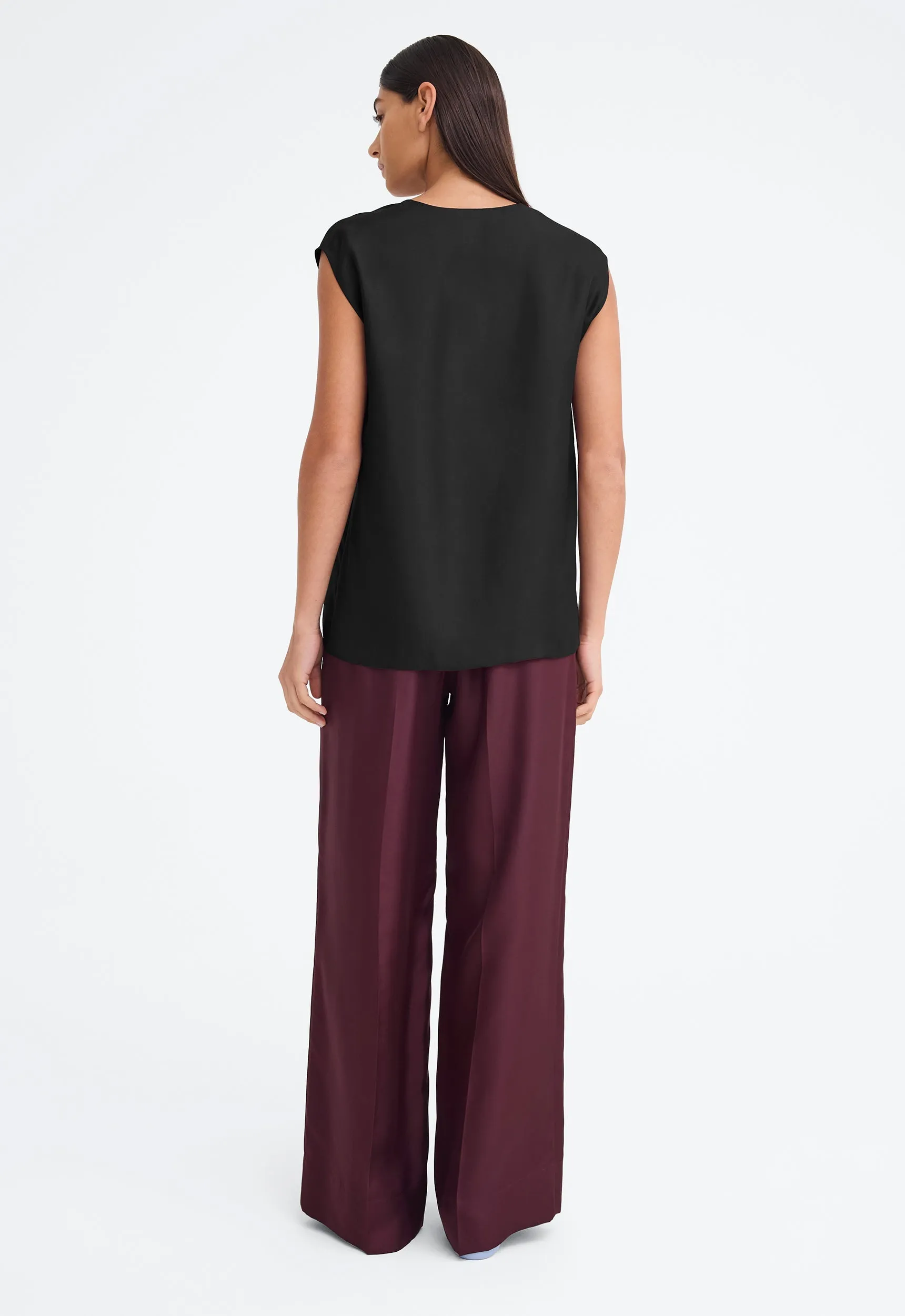 Hasting  Silk Top - Black
