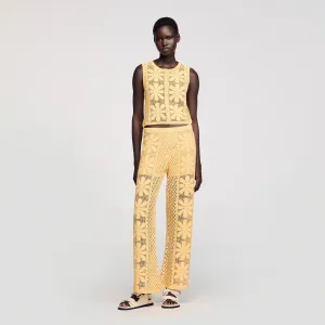 Loulou Crochet Cardigan Yellow