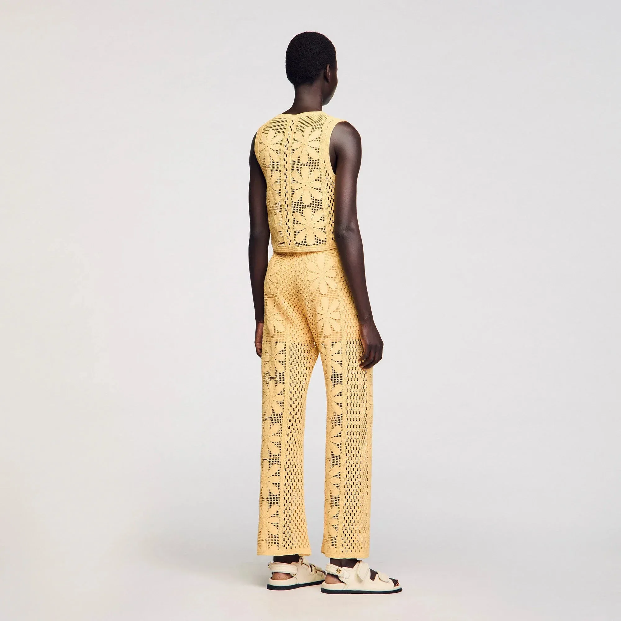 Loulou Crochet Cardigan Yellow