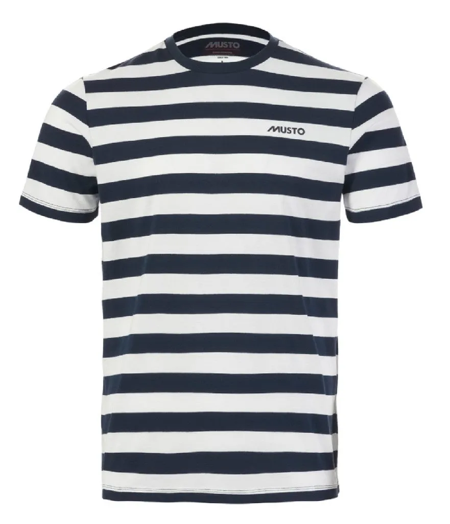 MEN'S CLASSIC STRIPED SHORT SLEEVE TEE - NAVY / WHITE