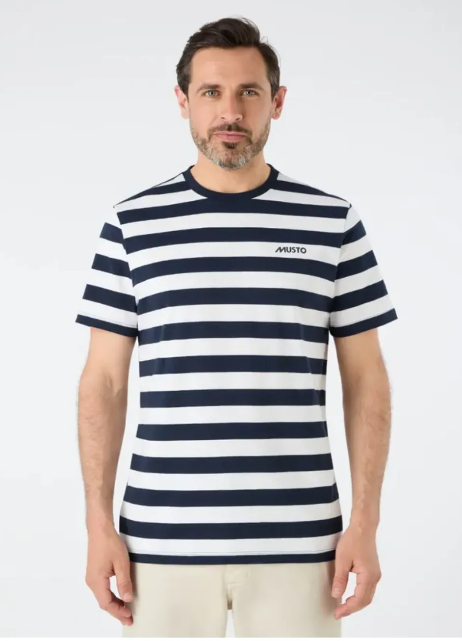 MEN'S CLASSIC STRIPED SHORT SLEEVE TEE - NAVY / WHITE
