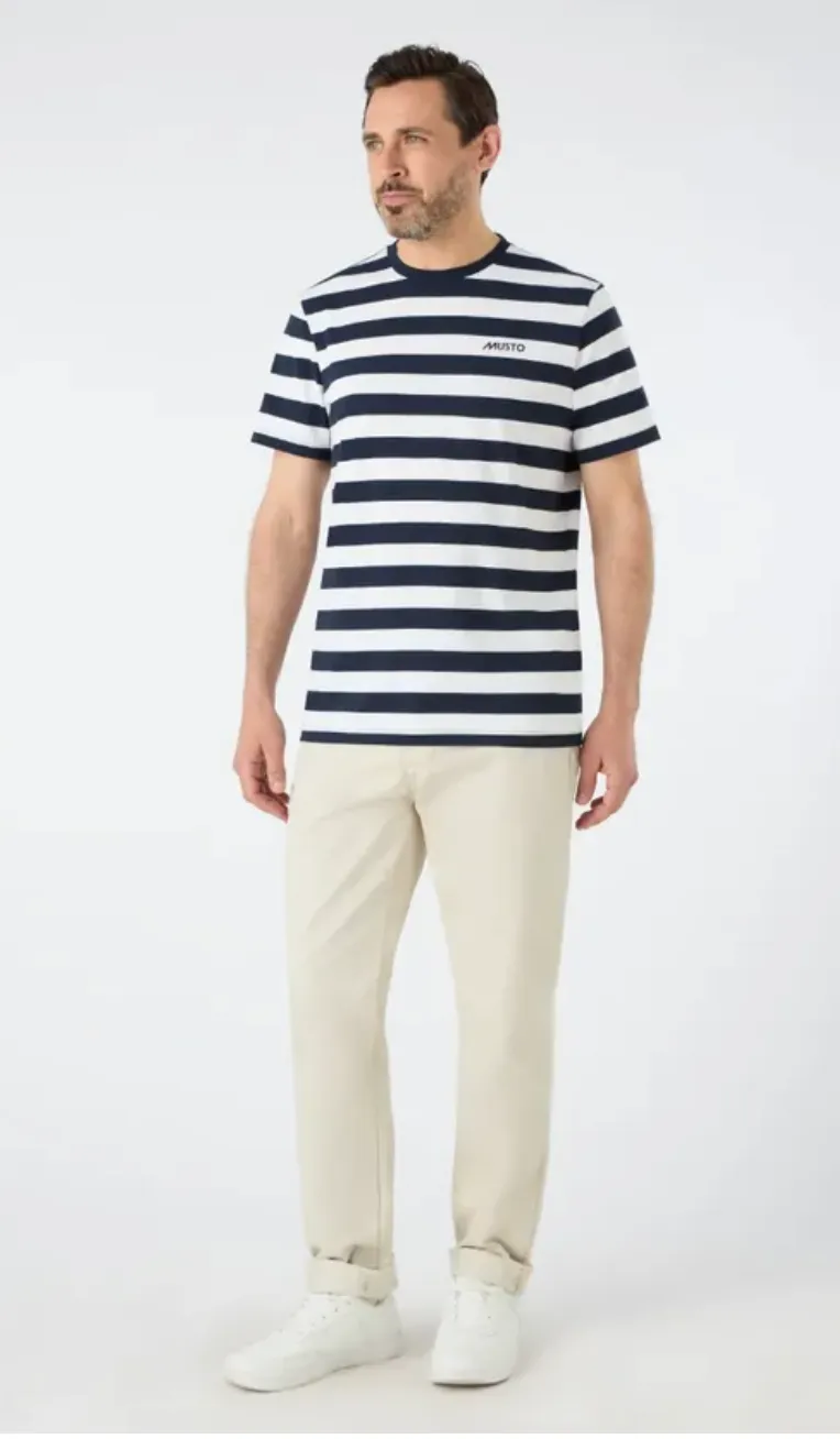 MEN'S CLASSIC STRIPED SHORT SLEEVE TEE - NAVY / WHITE