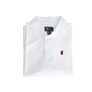 Mississippi Starkville Clubhouse Performance Polo White