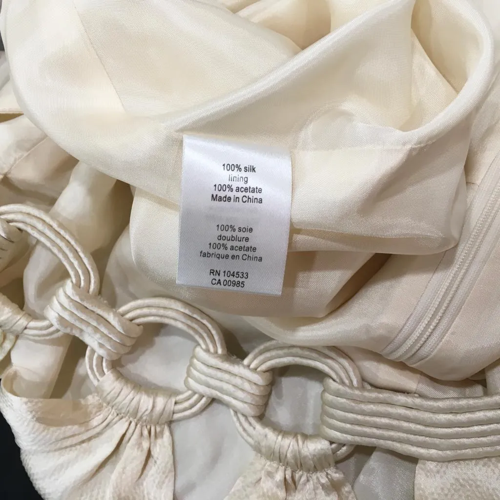 Nanette Lepore Woman Entangled Top Sz 8 Cream Color Casual