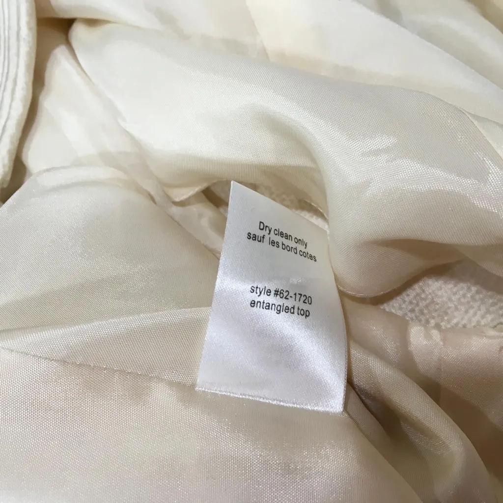 Nanette Lepore Woman Entangled Top Sz 8 Cream Color Casual