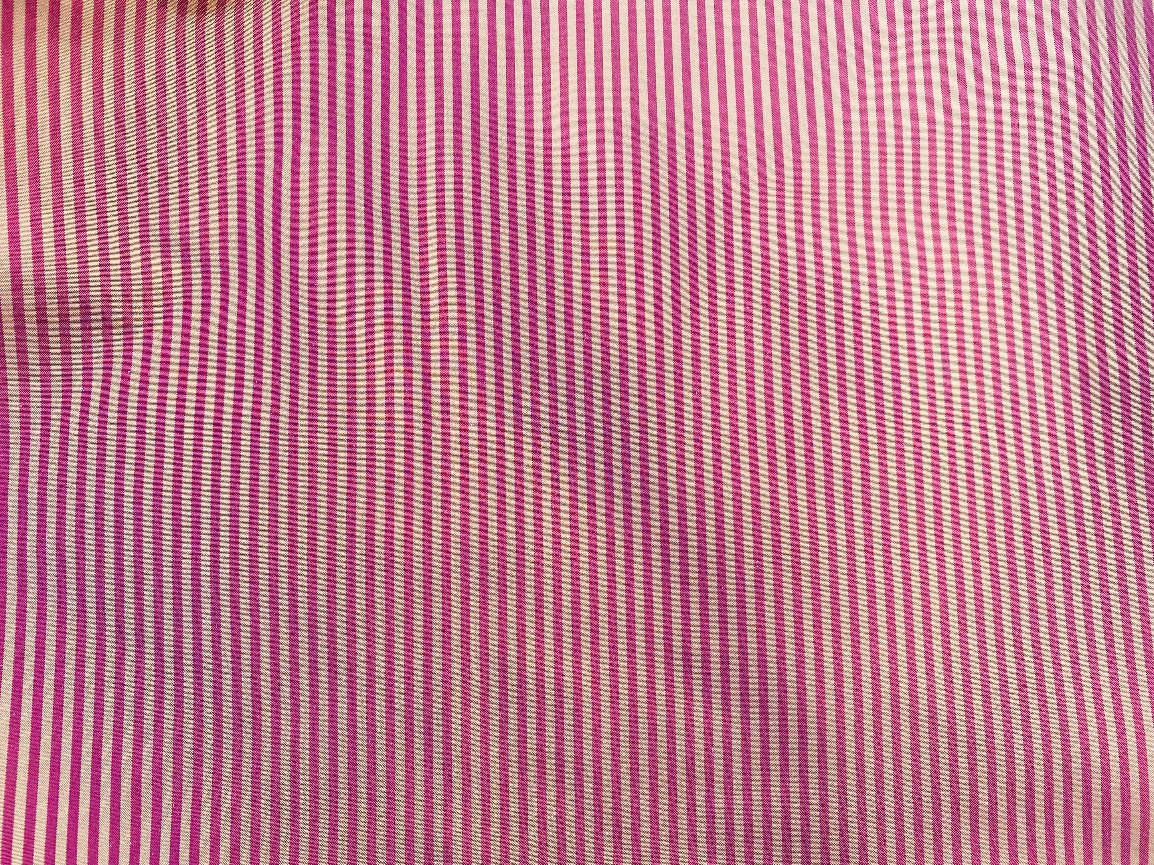 NEW Lady Bernadette 100% Silk Taffeta Fabric with 1/8” Red and Gold Pinstripes SB_8_49