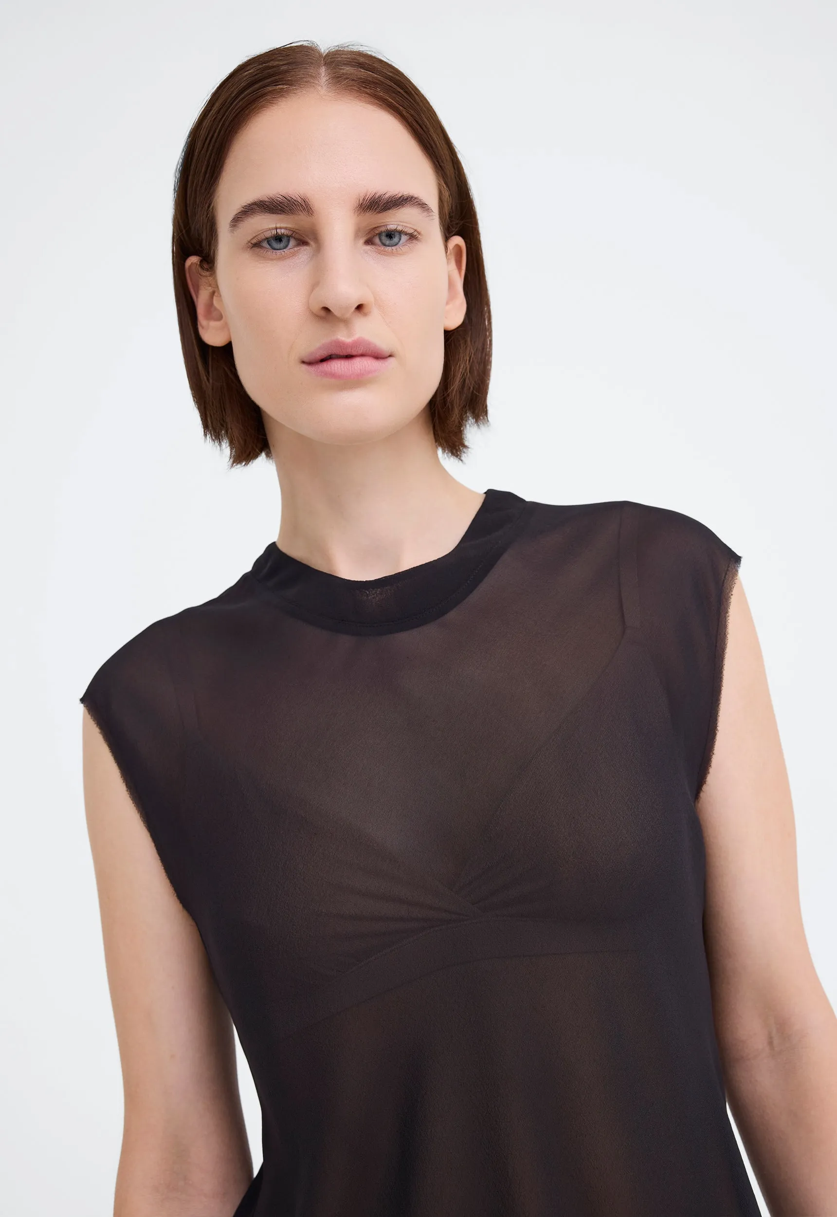 Orsa  Silk Top - Black