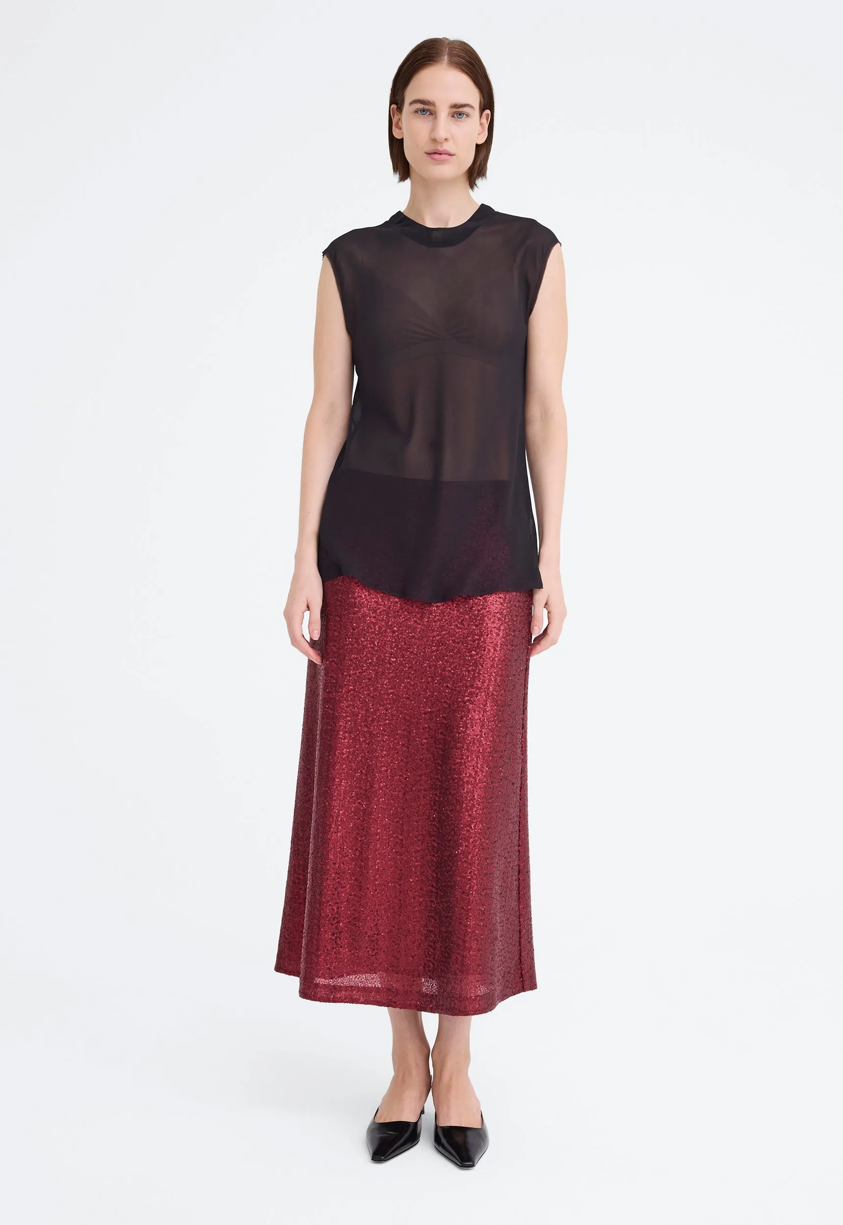 Orsa  Silk Top - Black