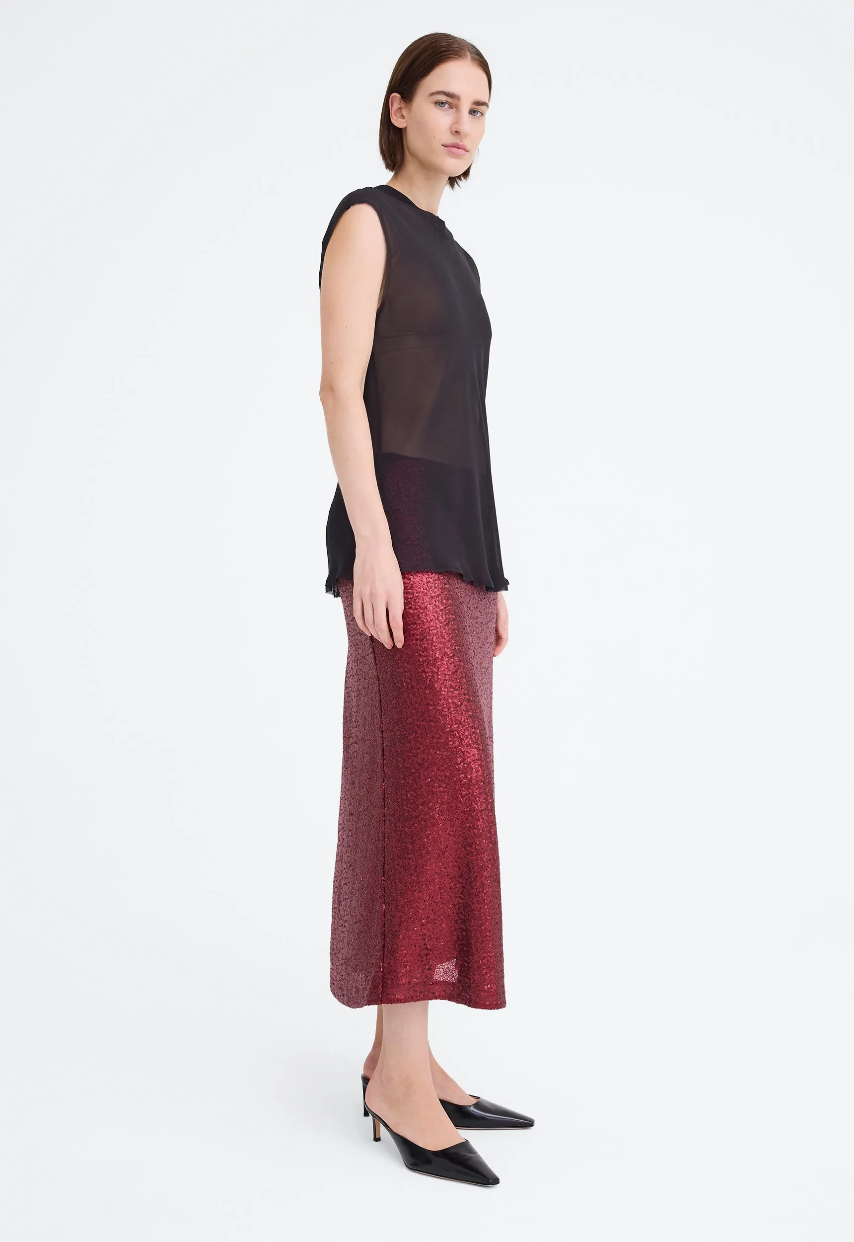 Orsa  Silk Top - Black