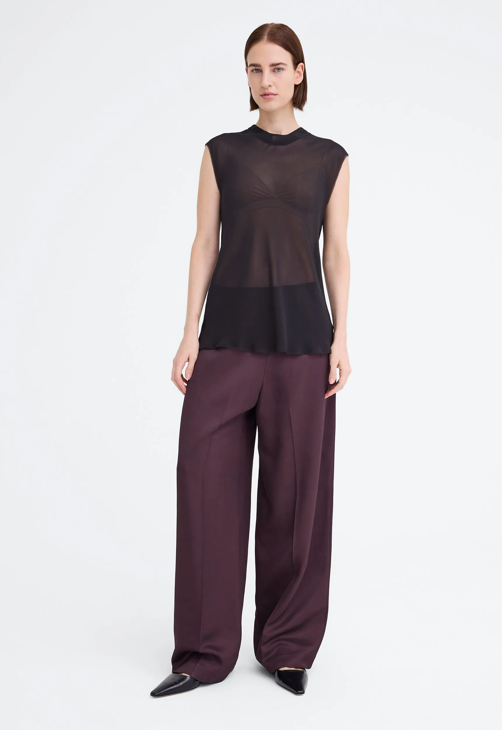 Orsa  Silk Top - Black
