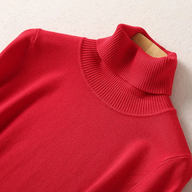 Red Knitted Tops Pleated Skirt Vintage Elegant Sets