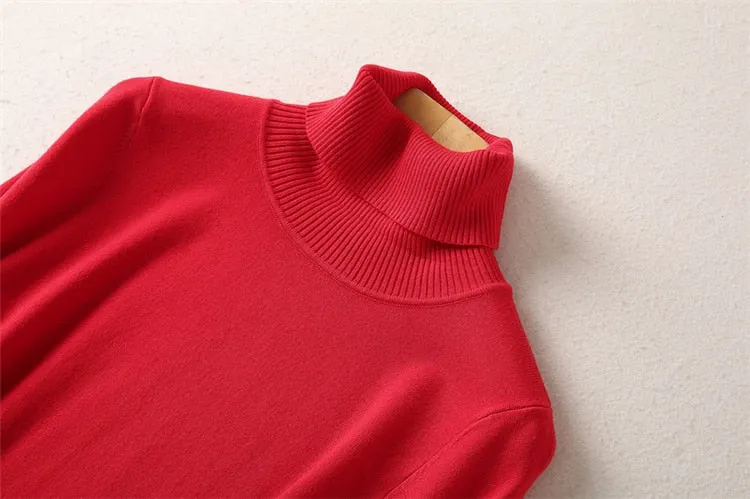 Red Knitted Tops Pleated Skirt Vintage Elegant Sets