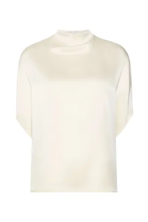Satin Cape Tee | Cream