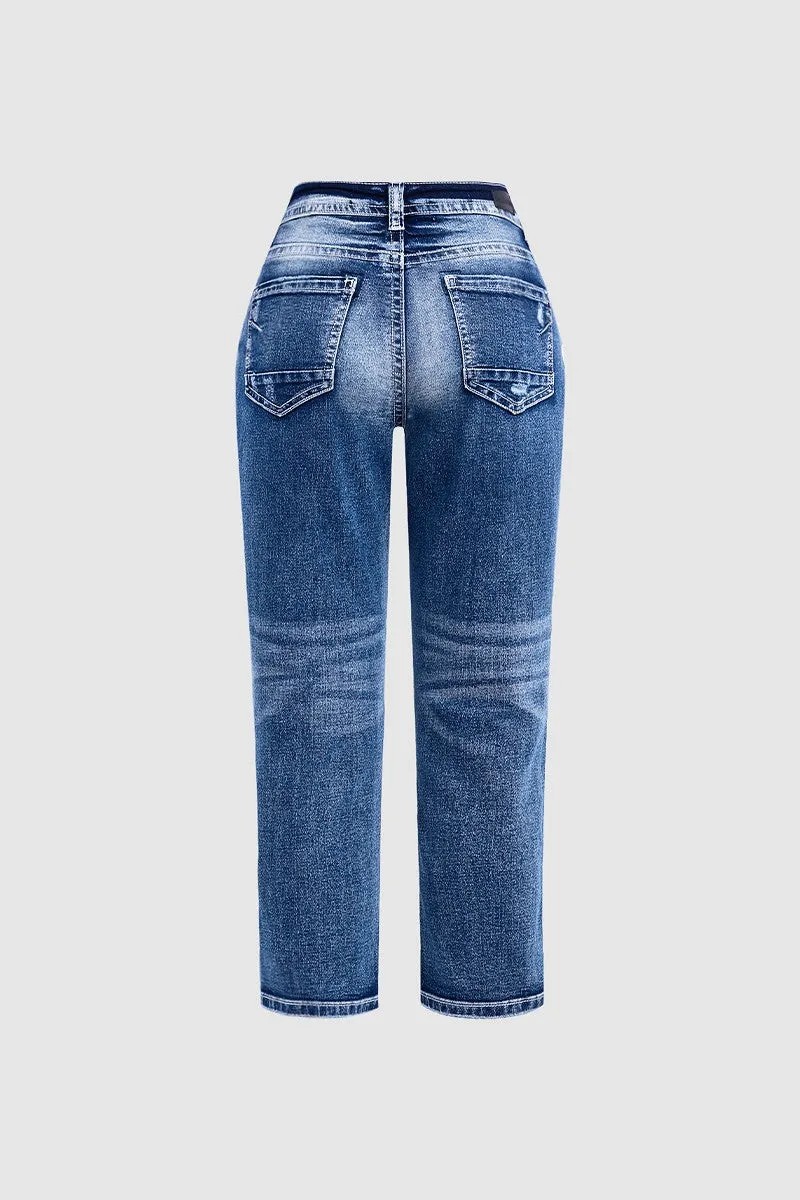Sienna Mid Waist Capri Jeans