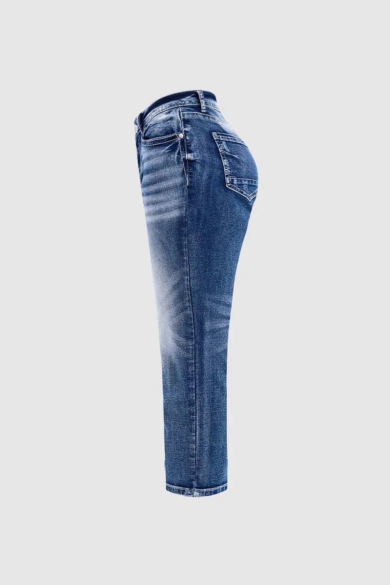 Sienna Mid Waist Capri Jeans