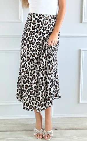 Spotted Italian Brooklyn Satin Skirt