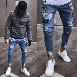 Stylish Jeans with a ripped design