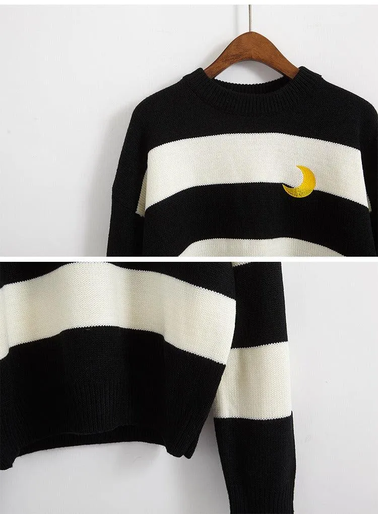 Very Fairy Striped Sweater Knit Sweater