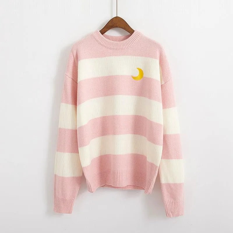 Very Fairy Striped Sweater Knit Sweater