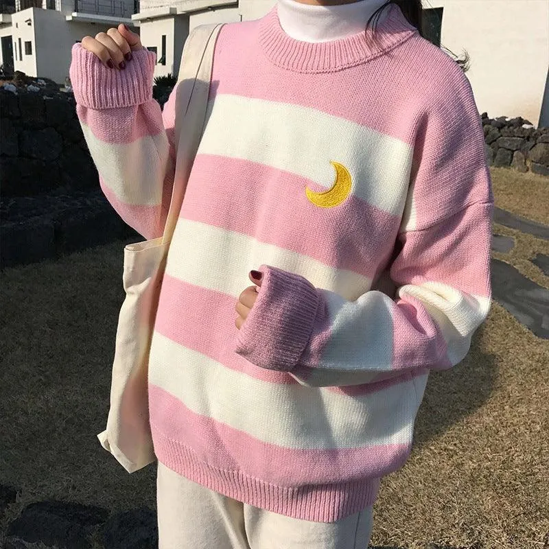Very Fairy Striped Sweater Knit Sweater