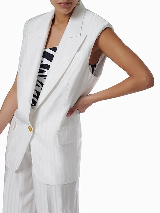 White Sleveless Jacket