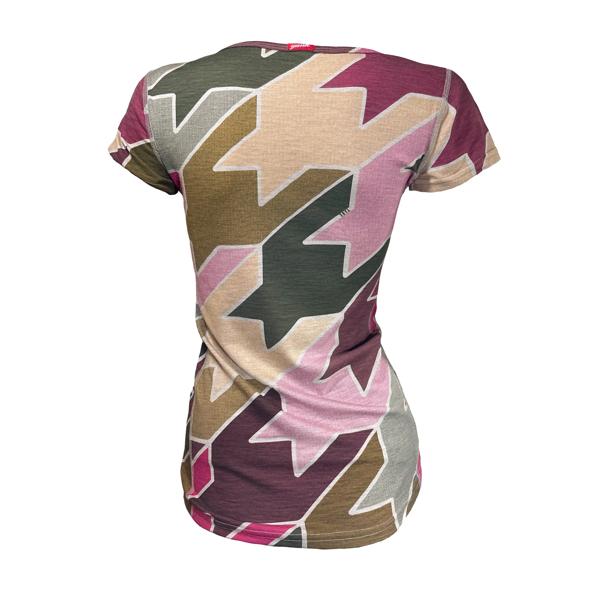 Women's Houndstooth Scoop Neck Tee | Dusk Pink